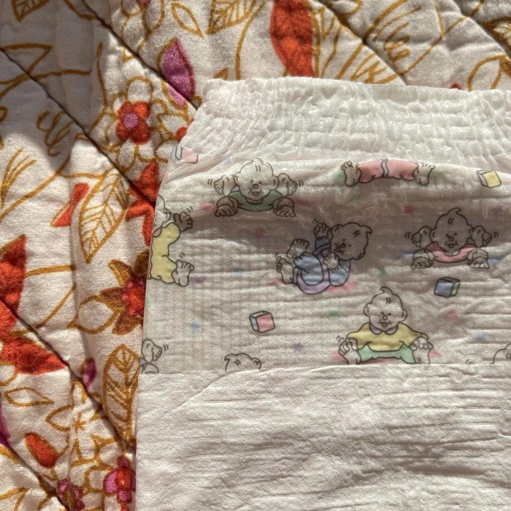 Vintage Huggies Size 3‎ Ultratrim 1993 USA Diapers Baby's Blocks Plastic Print